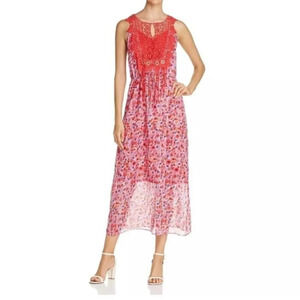 T Tahari red floral dress